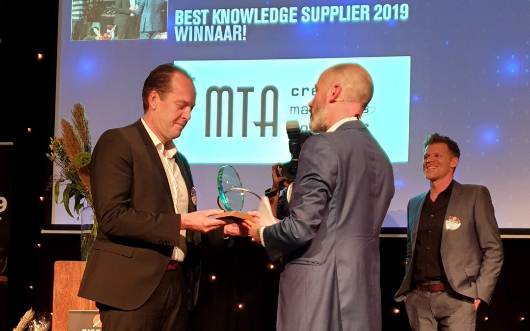 MTA wint Award Best Knowledge Supplier van Nederland 2019