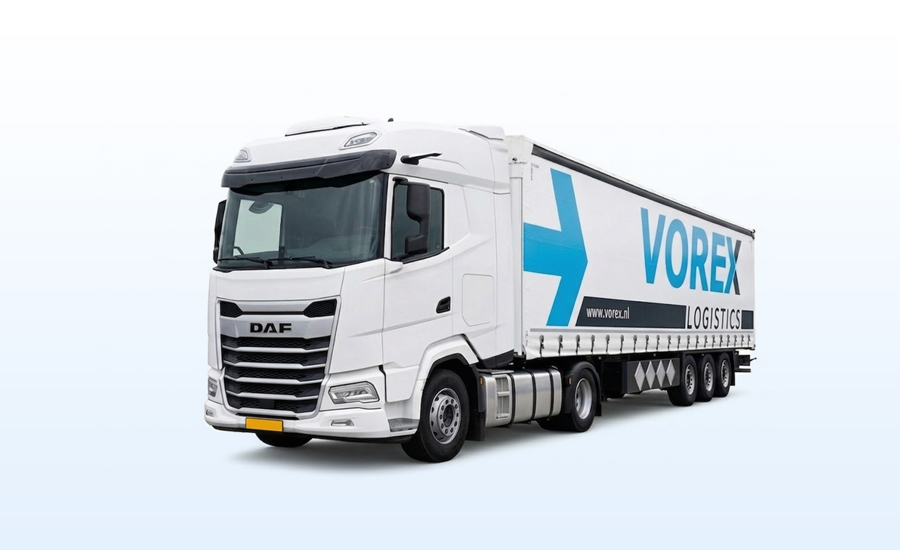 Een trailer van Vorex Logistics
