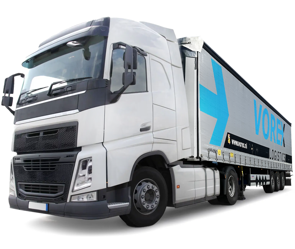 Een trailer van Vorex Logistics
